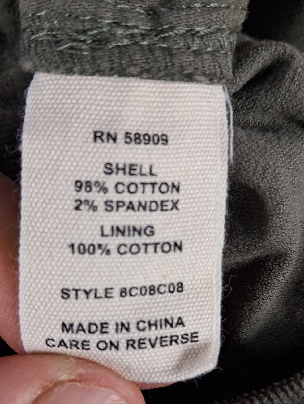 Women's High Rise Fitted Corduroy Big Bell Flare Out Olive Green Boho Pants Sz26 - Picture 7 of 7